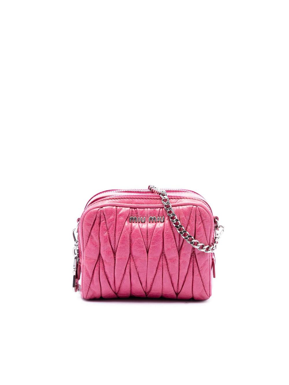 Miu Matelasse Nappa Double Zip #375319M55B